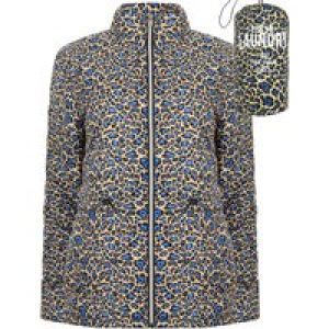 Coats / Jackets Syros Leopard Print Light Packaway Funnel Neck Quilted Jacket in Blue / Yellow / 10 – Tokyo Laundry