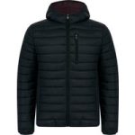 Coats / Jackets Nadav Quilted Puffer Jacket with Hood in Jet Black / Burgundy / XXL – Tokyo Laundry