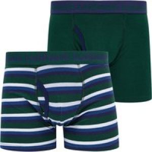 Mens Underwear Gibson (2 Pack) Striped Boxer Shorts Set in Eden Green – Le Shark / M – Tokyo Laundry