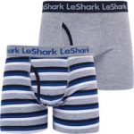 Mens Underwear Gibson (2 Pack) Striped Boxer Shorts Set in Light Grey Marl – Le Shark / S – Tokyo Laundry
