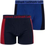 Mens Underwear Darby (2 Pack) Striped Boxer Shorts Set in Sky Captain Navy / Karanda Red – Le Shark / XL – Tokyo Laundry