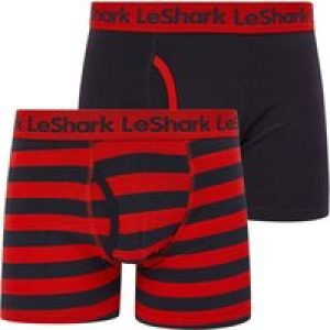 Mens Underwear Breach (2 Pack) Striped Boxer Shorts Set in Chinese Red / Sky Captain Navy – Le Shark / M – Tokyo Laundry