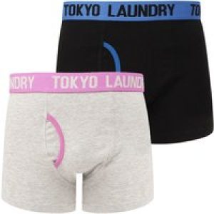 Mens Underwear Nevern 2 (2 Pack) Boxer Shorts Set in Olympian Blue / Radiant Orchid / S – Tokyo Laundry