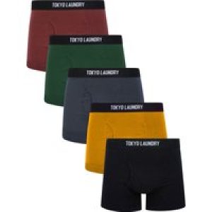 Mens Underwear Koman (5 Pack) Cotton Sports Boxer Shorts Set in Autumn / S – Tokyo Laundry