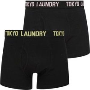 Mens Underwear Spafield (2 Pack) Boxer Shorts Set in Sunshine / Pink Nectar / S – Tokyo Laundry