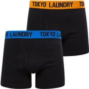 Mens Underwear Southey (2 Pack) Boxer Shorts Set in Autumn Glory / Princess Blue / M – Tokyo Laundry