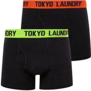 Mens Underwear Southey (2 Pack) Boxer Shorts Set in Love Birds / Tangerine Tango / M – Tokyo Laundry