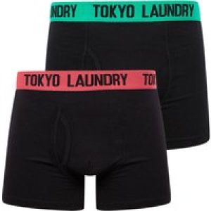Mens Underwear Southey (2 Pack) Boxer Shorts Set in Raspberry / Mint / M – Tokyo Laundry