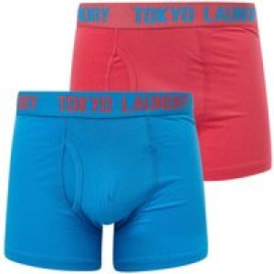 Mens Underwear Starfield (2 Pack) Boxer Shorts Set in Blithe Blue / Raspberry / S – Tokyo Laundry