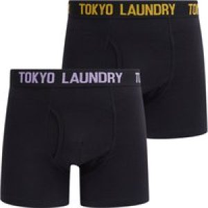 Mens Underwear Sadler (2 Pack) Boxer Shorts Set in Artisan’s Gold / Viola / M – Tokyo Laundry