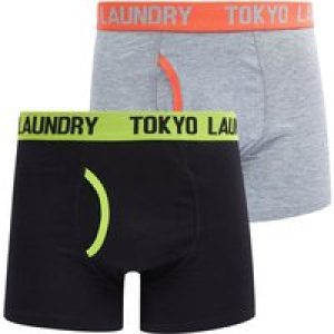 Mens Underwear Sadiki (2 Pack) Boxer Shorts Set in Love Bird Green / Hot Coral / M – Tokyo Laundry