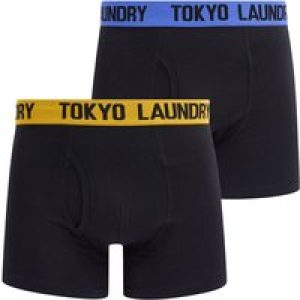 Mens Underwear Salus (2 Pack) Boxer Shorts Set in Artisan’s Gold / Baja Blue / M – Tokyo Laundry