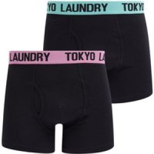 Mens Underwear Salus (2 Pack) Boxer Shorts Set in Sachet Pink / Dusty Jade / M – Tokyo Laundry
