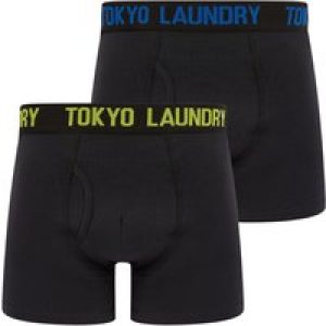 Mens Underwear Tilson (2 Pack) Boxer Shorts Set in Jet Blue / Love Birds / M – Tokyo Laundry