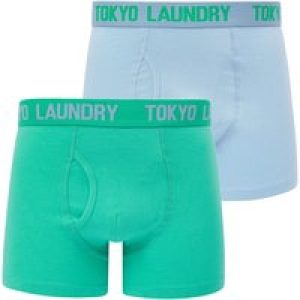 Mens Underwear Lumber 2 (2 Pack) Boxer Shorts Set in Blue Bell / Atlantis / S – Tokyo Laundry