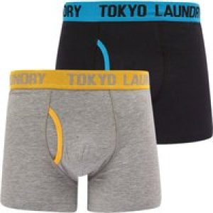 Mens Underwear Tompion (2 Pack) Boxer Shorts Set in Blue Moon / Artisan’s Gold / S – Tokyo Laundry