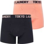 Mens Underwear Lammie (2 Pack) Boxer Shorts Set in Coral Cloud / Sky Captain Navy / S – Tokyo Laundry