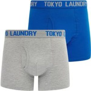 Mens Underwear Hillside (2 Pack) Boxer Shorts Set in Jet Blue / Light Grey Marl / L – Tokyo Laundry