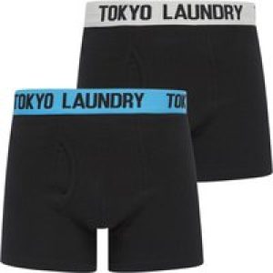 Mens Underwear Marthem (2 Pack) Boxer Shorts Set in Cannoli Cream / Azure Blue / S – Tokyo Laundry