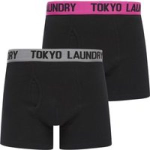 Mens Underwear Marthem (2 Pack) Boxer Shorts Set in Raspberry Rose / Mid Grey Marl / M – Tokyo Laundry