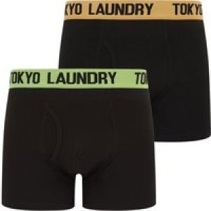 Mens Underwear Marthem 2 (2 Pack) Boxer Shorts Set in Mock Orange / Opaline Green / L – Tokyo Laundry