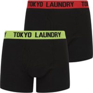 Mens Underwear Marthem 3 (2 Pack) Boxer Shorts Set in Poppy Red / Opaline Green / L – Tokyo Laundry