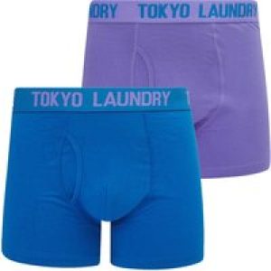 Mens Underwear Whiston (2 Pack) Boxer Shorts Set in Dahlia Purple / Nebulas Blue / L – Tokyo Laundry