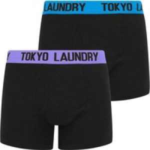Mens Underwear Winders (2 Pack) Boxer Shorts Set in Dahlia Purple / Diva Blue / L – Tokyo Laundry