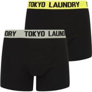 Mens Underwear Winders (2 Pack) Boxer Shorts Set in Blazing Yellow / Light Grey Marl / L – Tokyo Laundry
