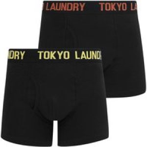Mens Underwear Weymouth (2 Pack) Boxer Shorts Set in Hot Coral / Sunshine / L – Tokyo Laundry