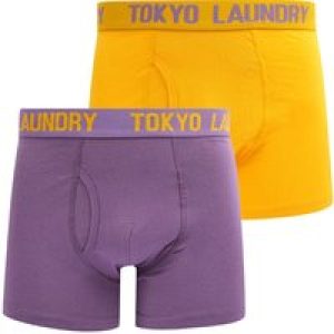 Mens Underwear Samwell (2 Pack) Boxer Shorts Set in Artisan’s Gold / Grape Jam / S – Tokyo Laundry
