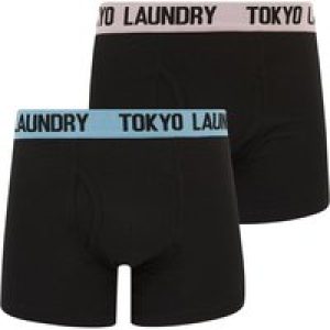 Mens Underwear Marthem 2 (2 Pack) Boxer Shorts Set in Pink Nectar / Blissful Blue / L – Tokyo Laundry