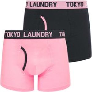 Mens Underwear Whitehead (2 Pack) Boxer Shorts Set in Moonlite Mauve / Sky Captain Navy / L – Tokyo Laundry