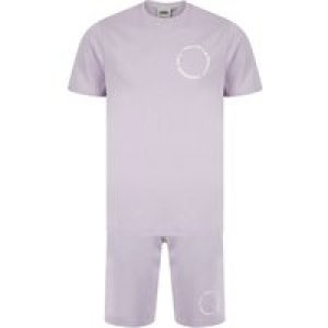 T-Shirts / Jogger Shorts Kade Motif Cotton Crew Neck T-Shirt and Brushback Fleece Jogger Shorts Set in Lilac / L – Tokyo Laundry