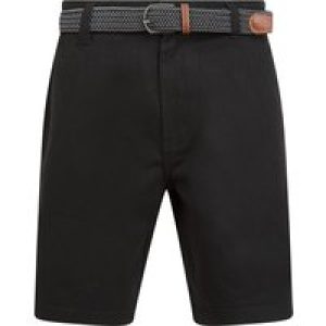 Shorts Mulligan Cotton Twill Chino Shorts with Woven Belt in Jet Black – Kensington Eastside / L – Tokyo Laundry