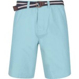 Shorts Crater Cotton Twill Chino Shorts with Woven Belt In Aquamarine / S – Tokyo Laundry