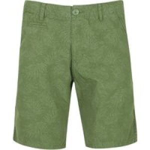 Shorts Jefferson Leaf Print Cotton Chino Shorts In Dark Green / S – Tokyo Laundry