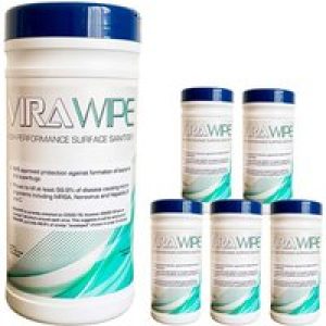 Virawipe High Performance Surface Sanitiser Wipes – 6 Tubs