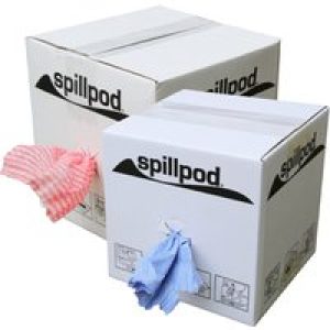 Spillpod Multi-Purpose 2-ply Blue Paper Roll in Dispenser Box – 12 boxes of 420 sheets